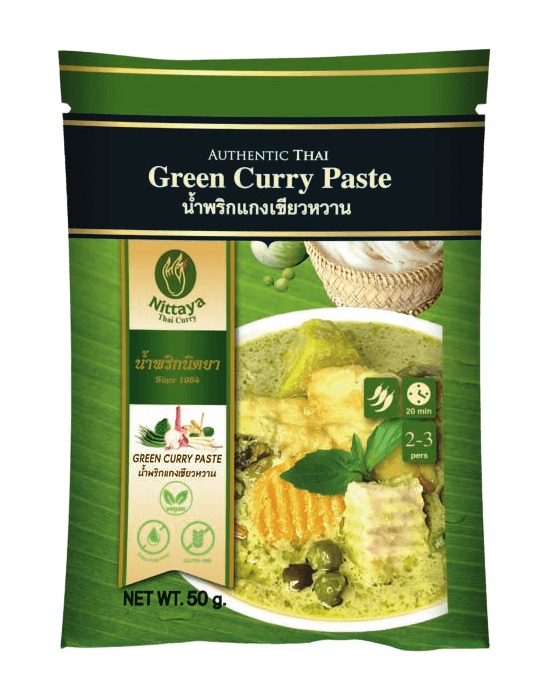 Green curry paste vegana - Nittaya 50g.
